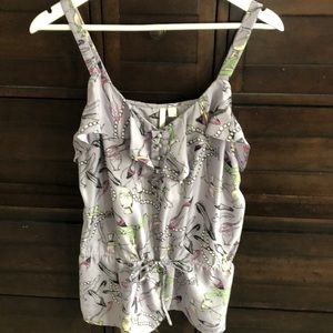 Lauren Conrad Size M Purple Print Tank